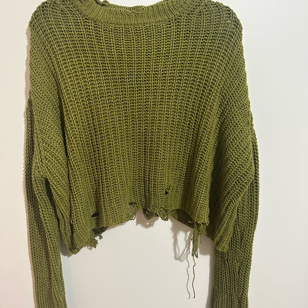 Zara Olive Knit Women's Sweater
